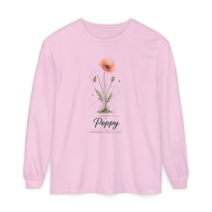 August Birth Flower Long Sleeve T-Shirt