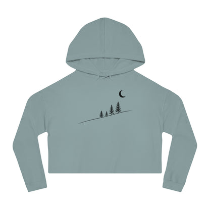 Moonlit Slope Cropped Hooded Sweatshirt