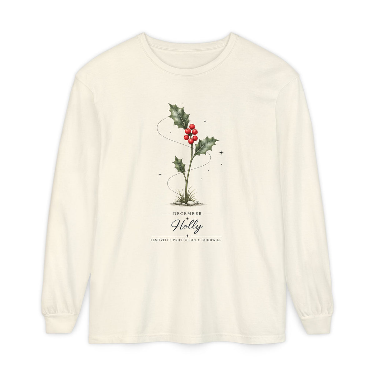 December Birth Flower Long Sleeve T-Shirt