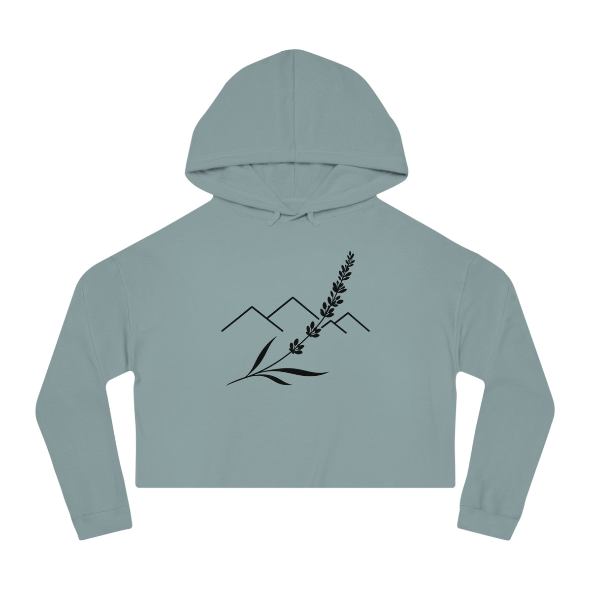 Lavender Ridge Cropped Hooded Sweatshirt