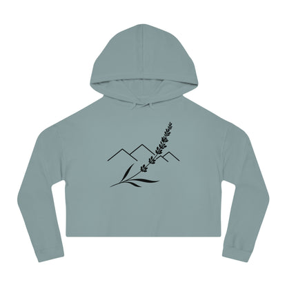 Lavender Ridge Cropped Hooded Sweatshirt