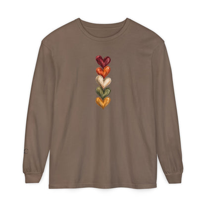 Hearts of Autumn Long Sleeve T-Shirt
