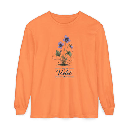 February Birth Flower Long Sleeve T-Shirt