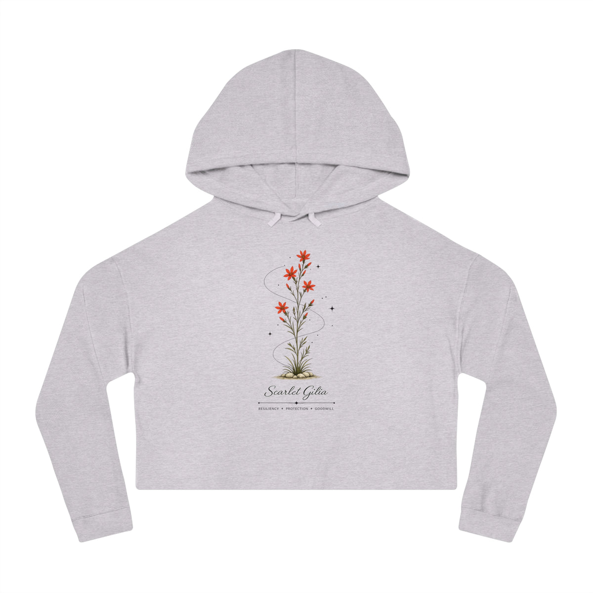 Scarlet Gilia Cropped Hooded Sweatshirt