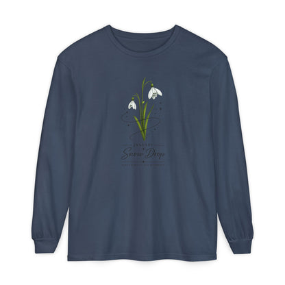 January Birth Flower Long Sleeve T-Shirt