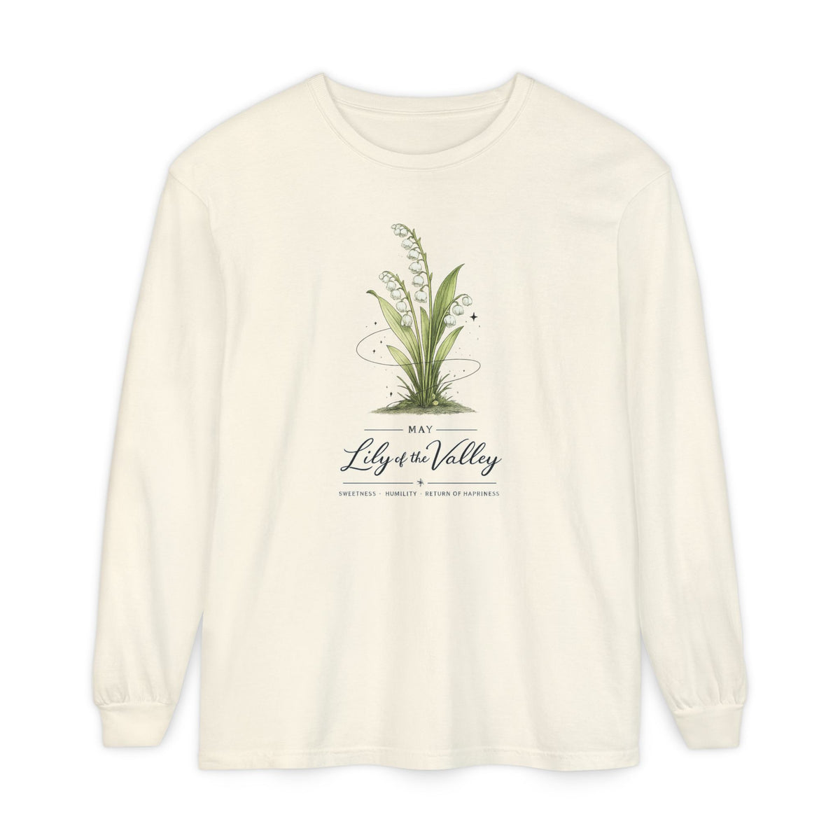 May Birth Flower Long Sleeve T-Shirt