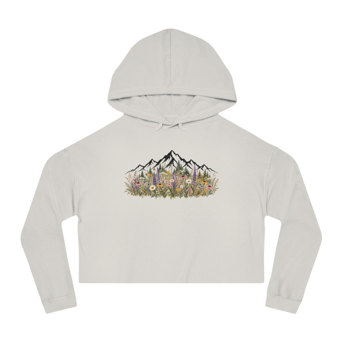Summit Blooms Cropped Hooded Sweatshirt