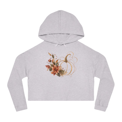 Autumn Bloom Cropped Hooded Sweatshirt
