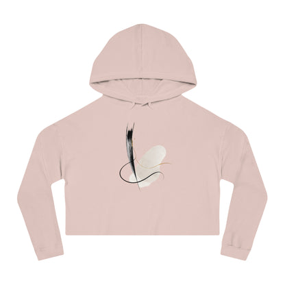 Contrast Cropped Hooded Sweatshirt