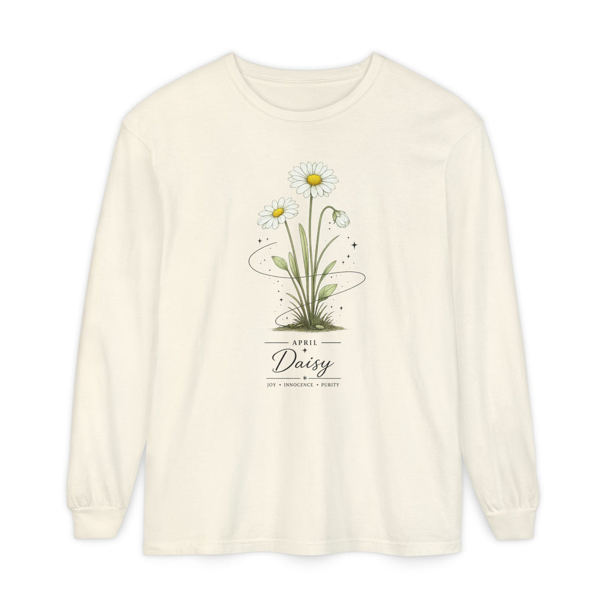 April Birth Flower Long Sleeve T-Shirt
