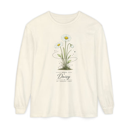 April Birth Flower Long Sleeve T-Shirt