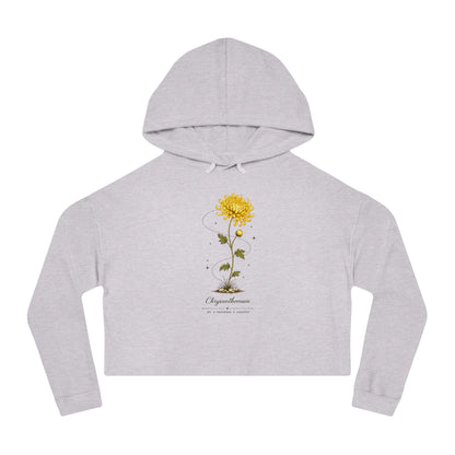 Chrysanthemum Cropped Hooded Sweatshirt