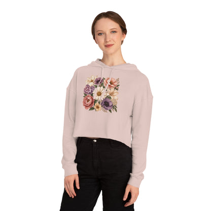 Grace In Bloom Cropped Hooded Sweatshirt