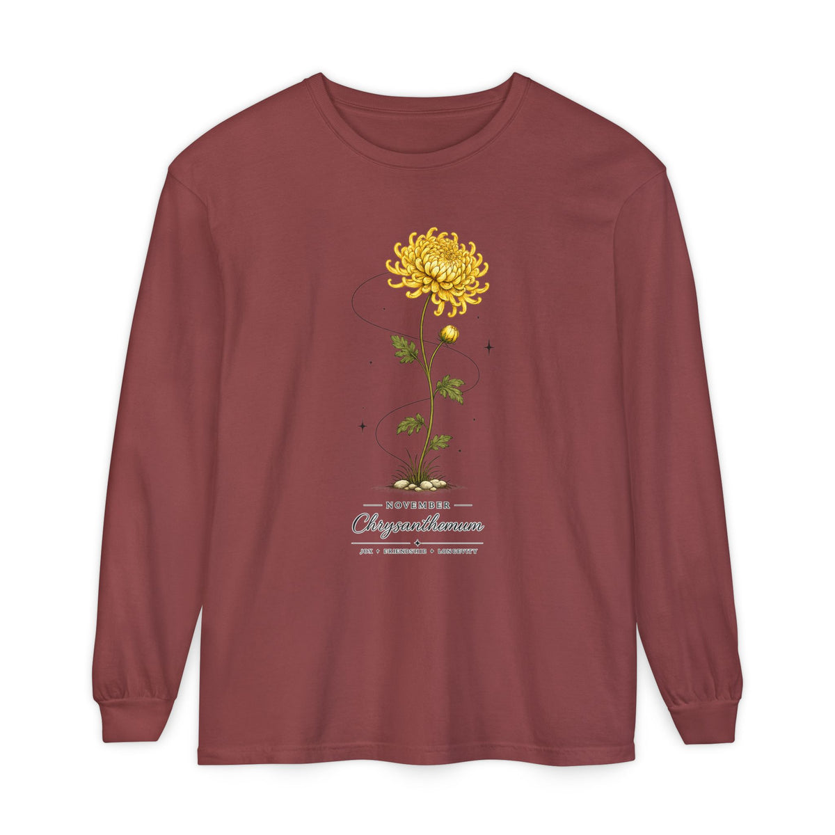 November Birth Flower Long Sleeve T-Shirt