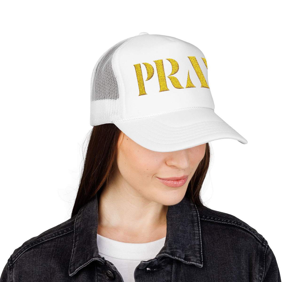 Pray Embroidered Foam Trucker Hat