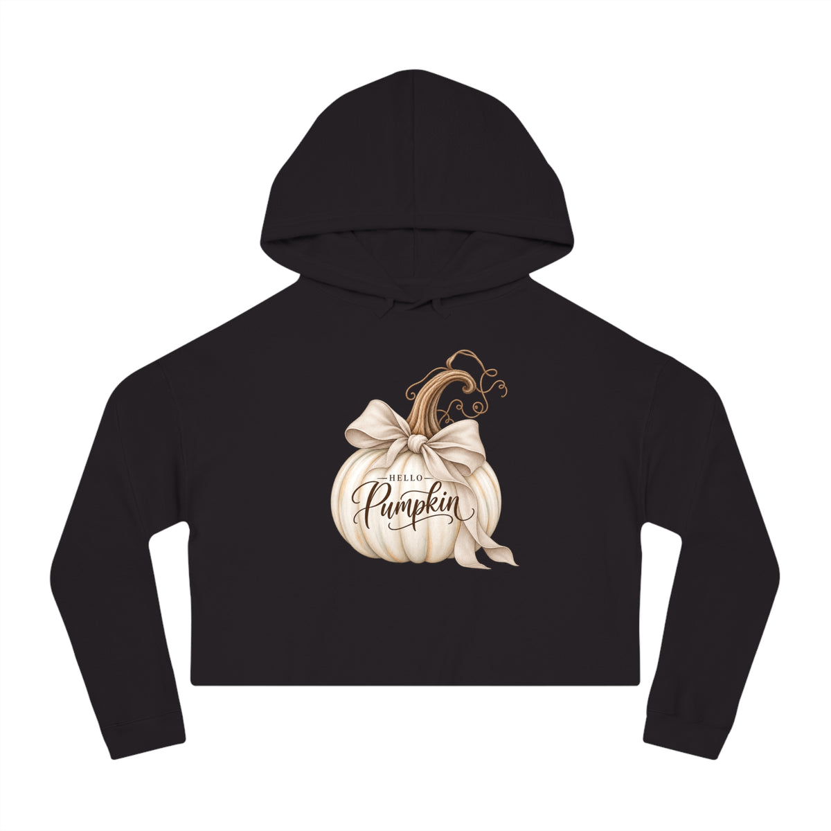 Pumpkin Charm Cropped Hooded Sweatshirt