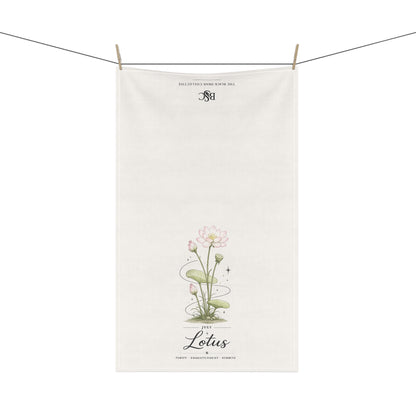 July Birth Flower Tea Towel