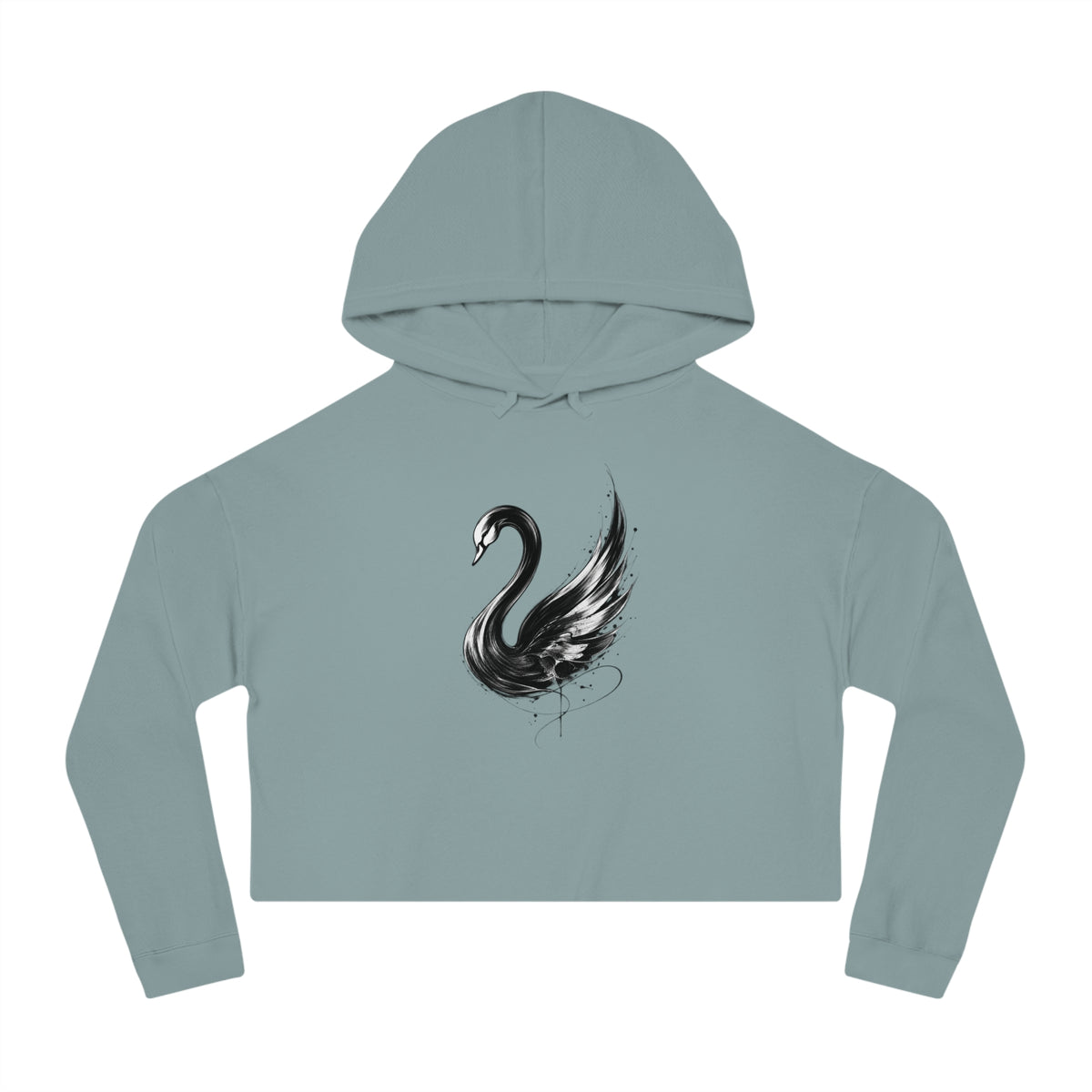Unfold Cropped Hooded Sweatshirt