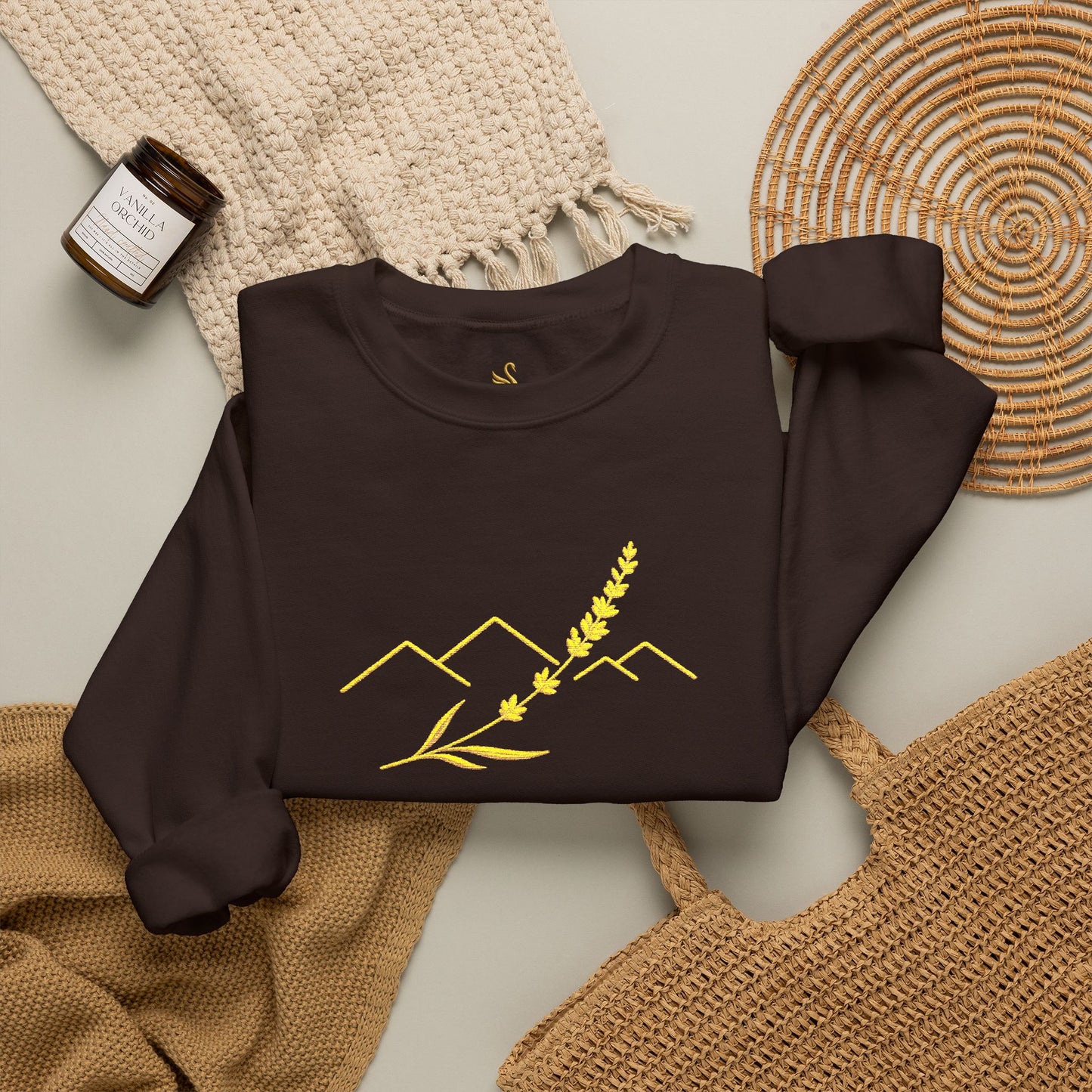 Lavender Ridge Embroidered Sweatshirt