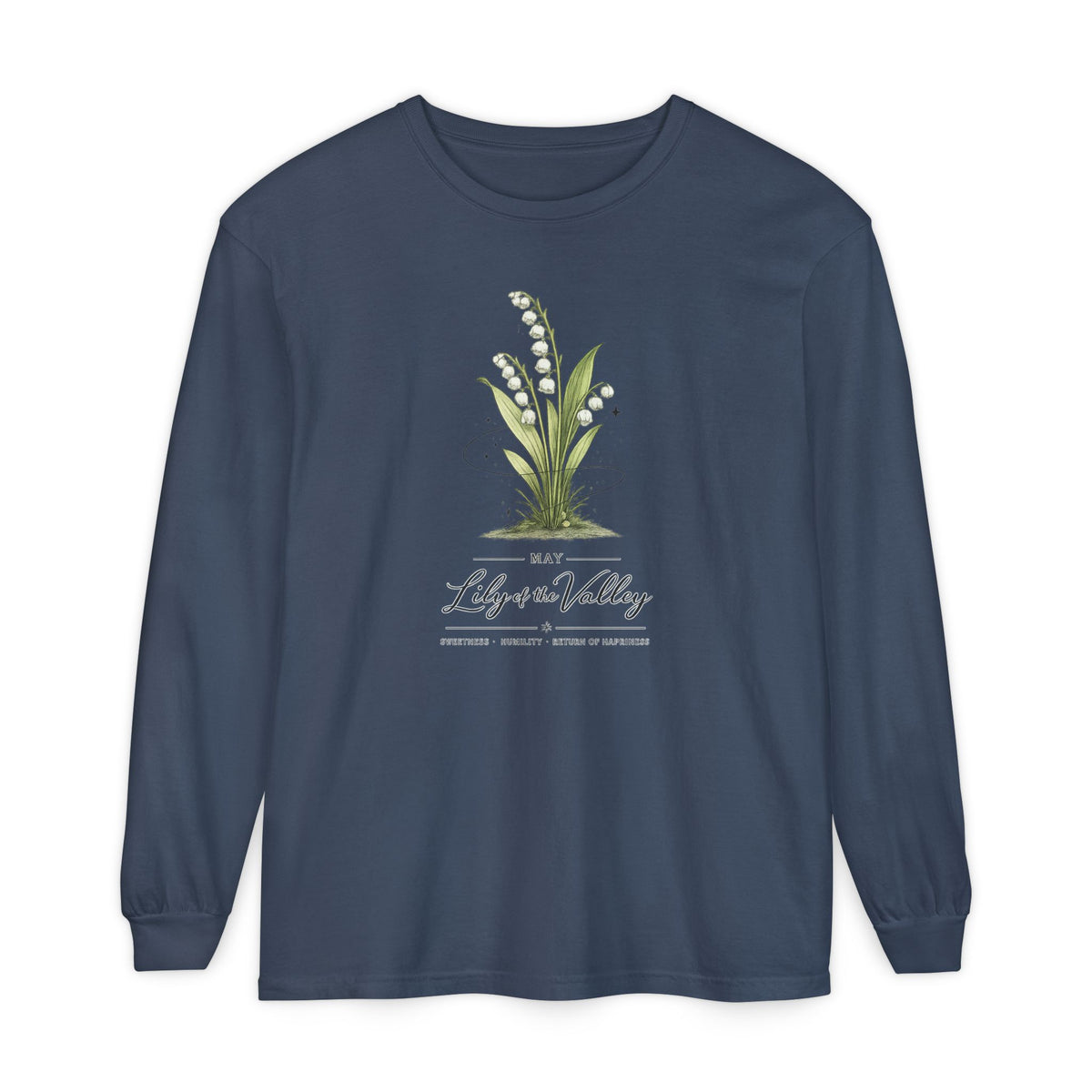 May Birth Flower Long Sleeve T-Shirt