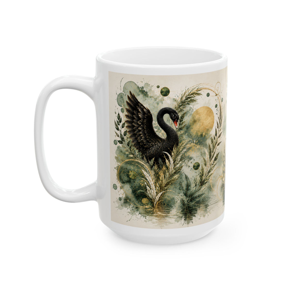 Emerald Grace Ceramic Mug, (11oz, 15oz)