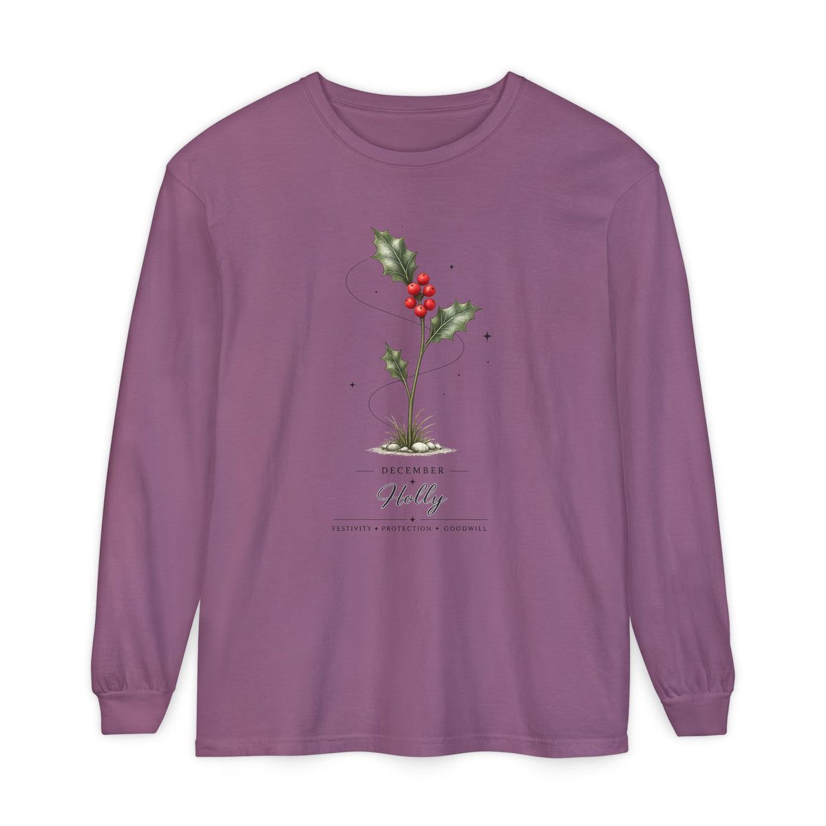 December Birth Flower Long Sleeve T-Shirt