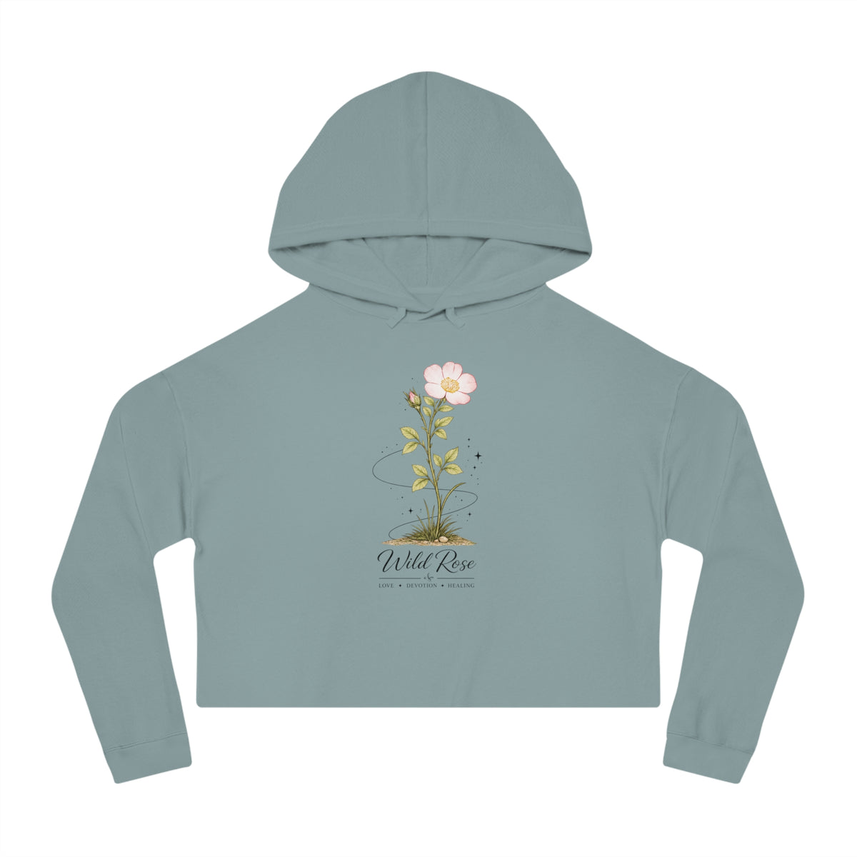 Wild Rose Cropped Hooded Sweatshirt