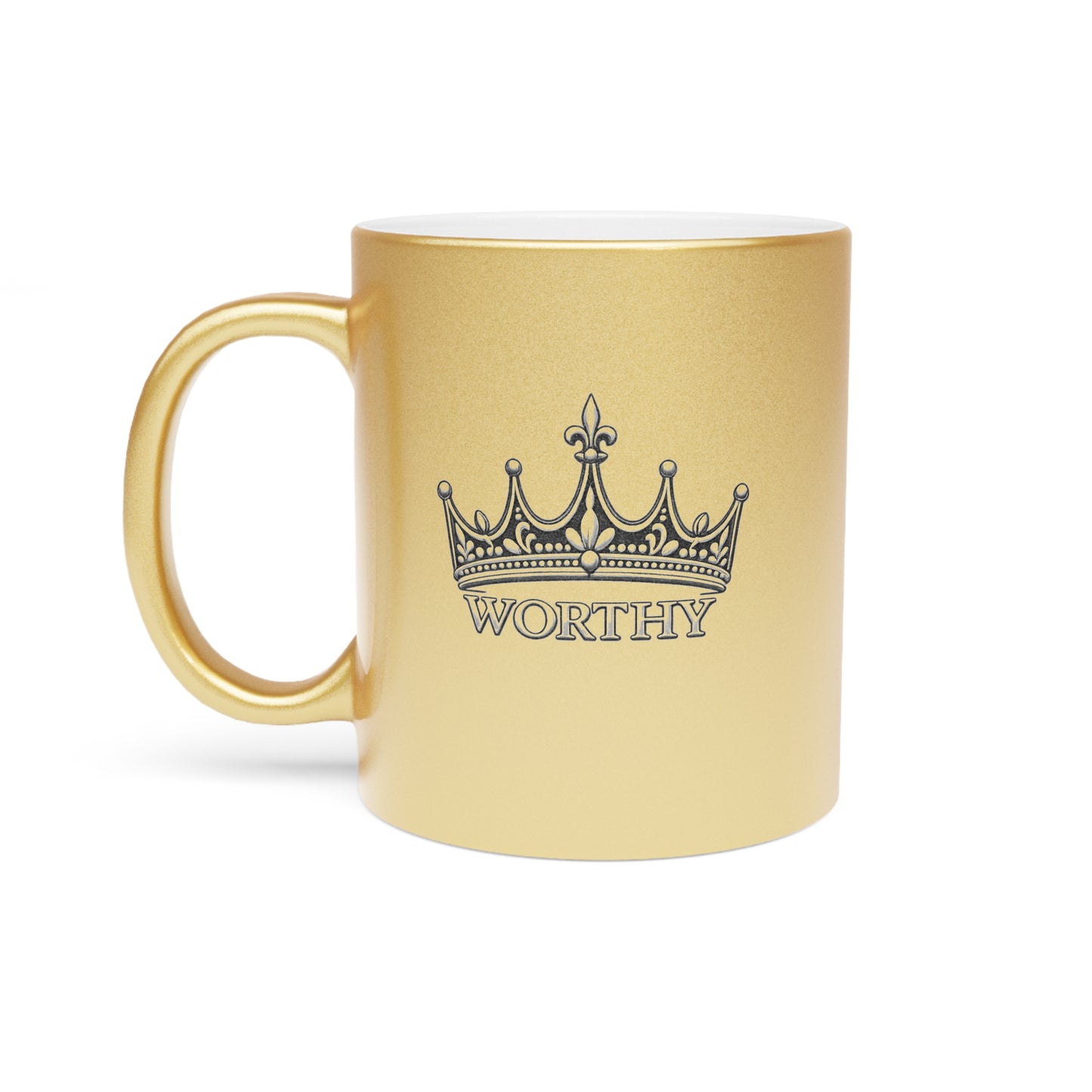 Worthy Crown Metallic Mug (Silver\Gold)