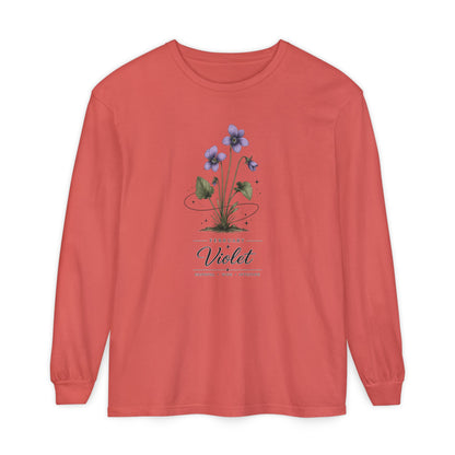 February Birth Flower Long Sleeve T-Shirt