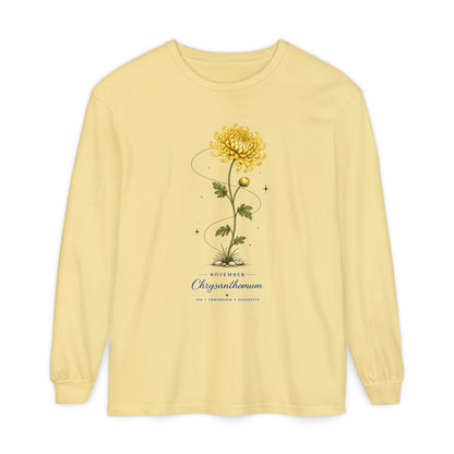 November Birth Flower Long Sleeve T-Shirt