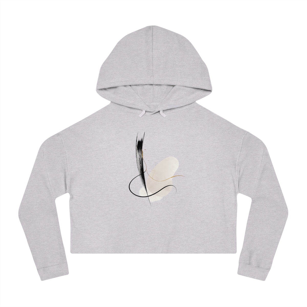 Contrast Cropped Hooded Sweatshirt