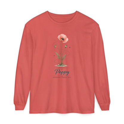 August Birth Flower Long Sleeve T-Shirt