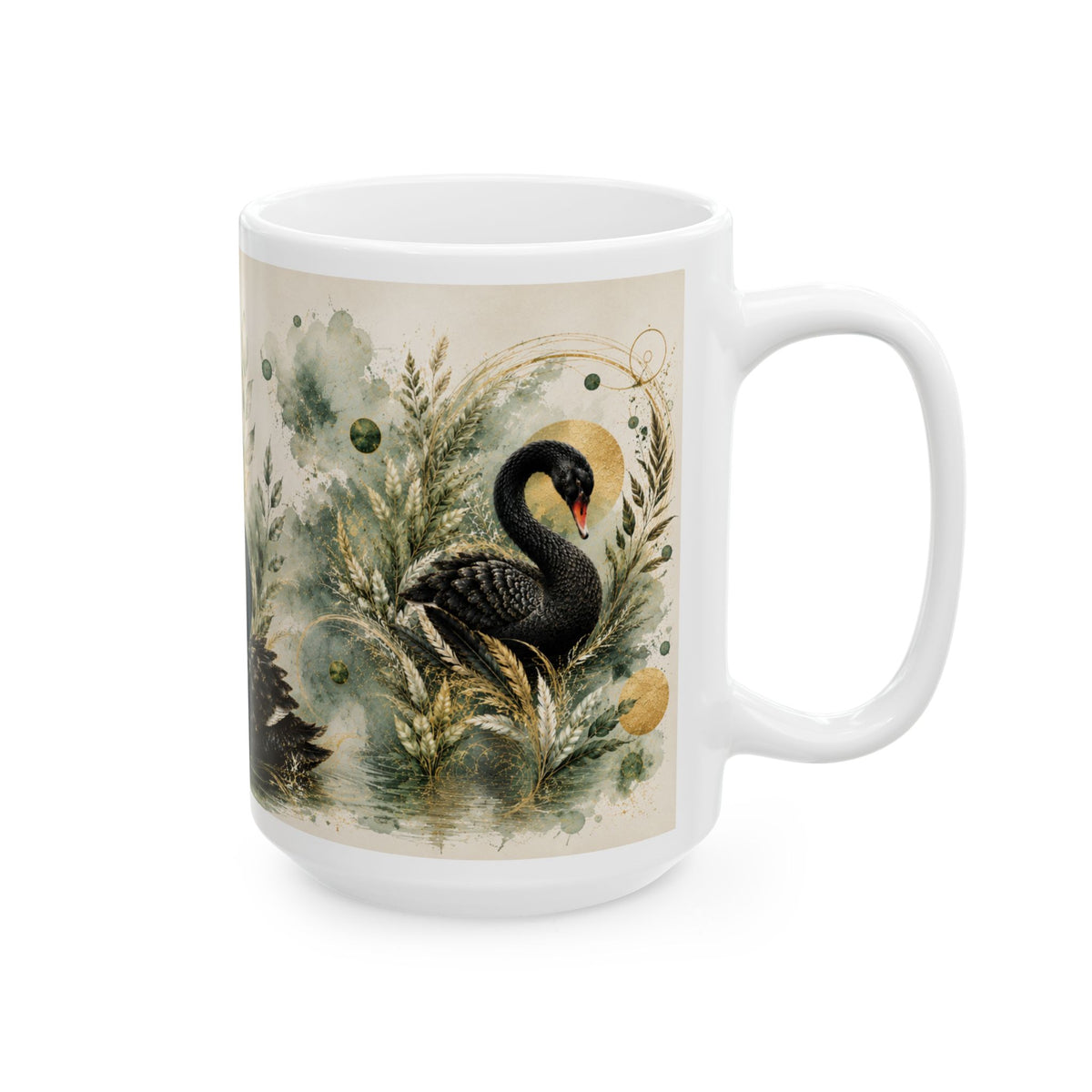 Emerald Grace Ceramic Mug, (11oz, 15oz)