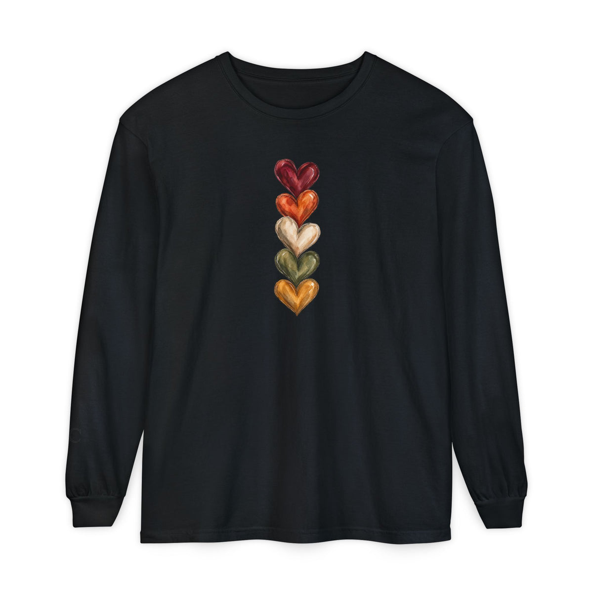 Hearts of Autumn Long Sleeve T-Shirt