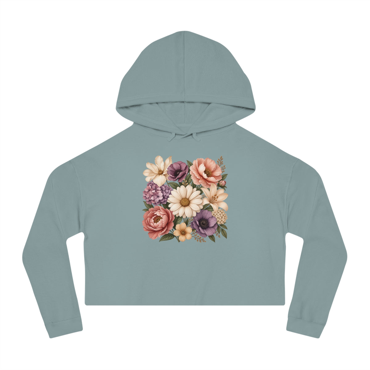 Grace In Bloom Cropped Hooded Sweatshirt