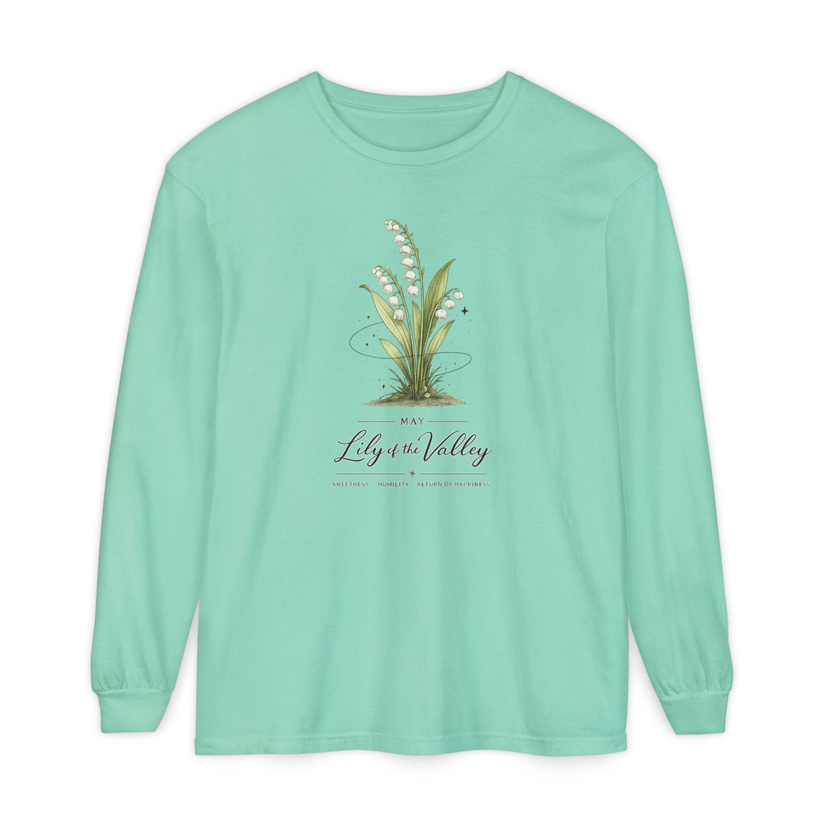 May Birth Flower Long Sleeve T-Shirt