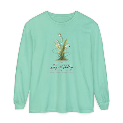 May Birth Flower Long Sleeve T-Shirt