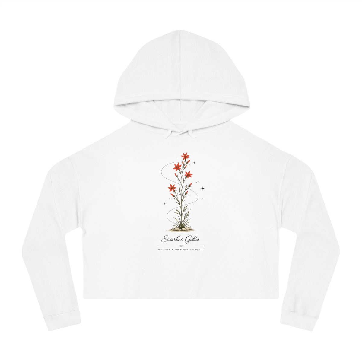 Scarlet Gilia Cropped Hooded Sweatshirt