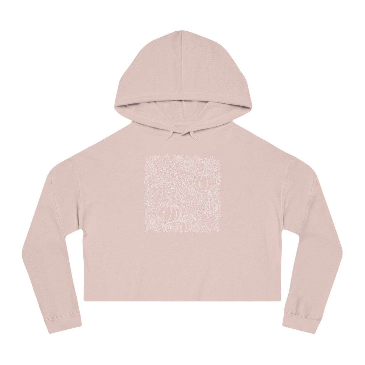 Autumn Whimsy Cropped Hooded Sweatshirt