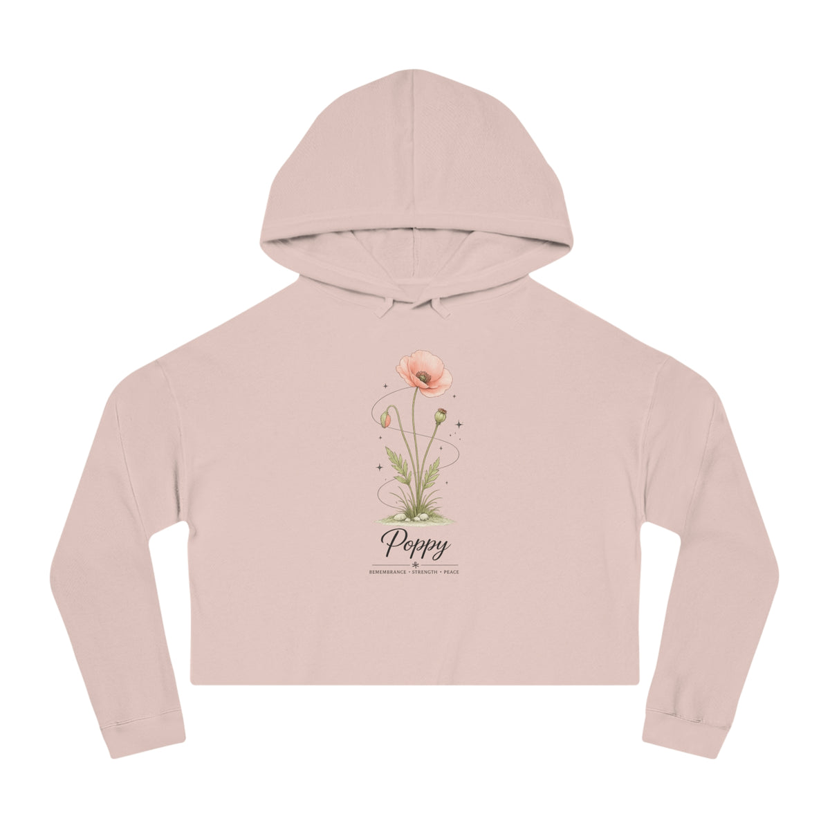 Poppy Cropped Hooded Sweatshirt