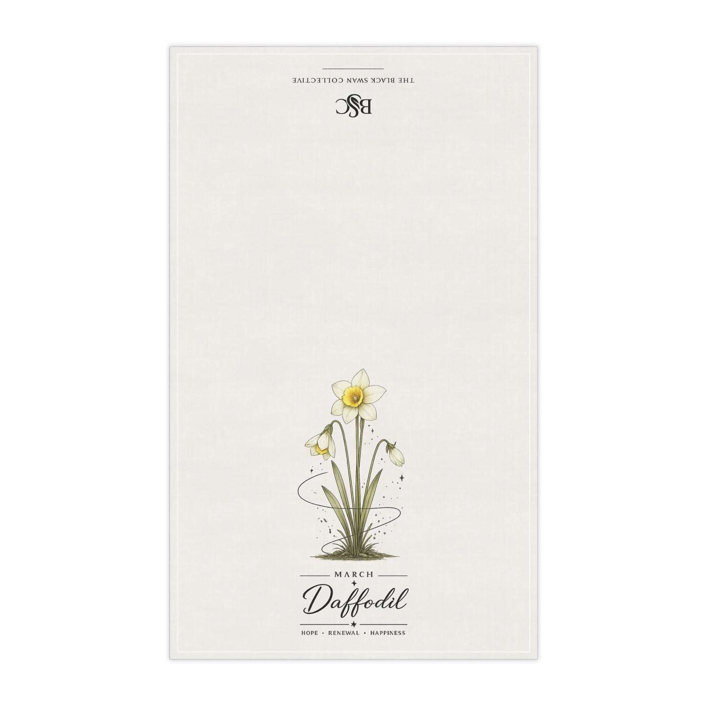 March Birth Flower Tea Towel