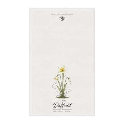 March Birth Flower Tea Towel