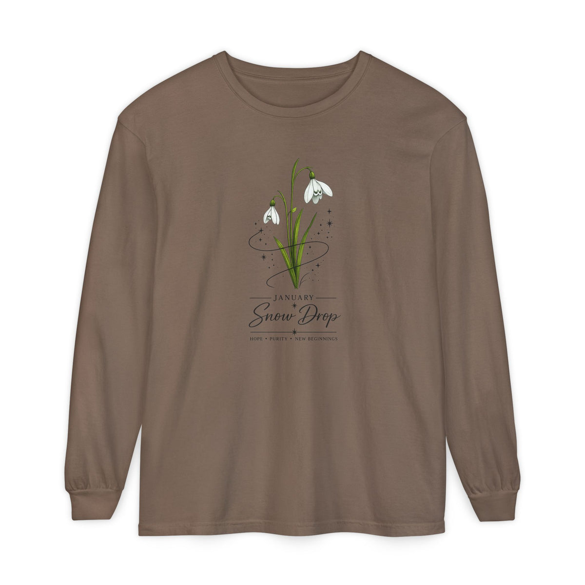 January Birth Flower Long Sleeve T-Shirt