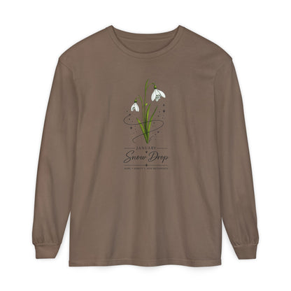 January Birth Flower Long Sleeve T-Shirt