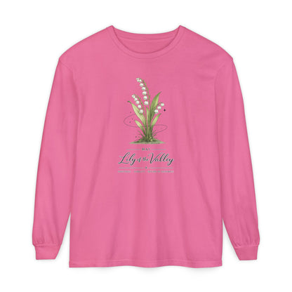 May Birth Flower Long Sleeve T-Shirt