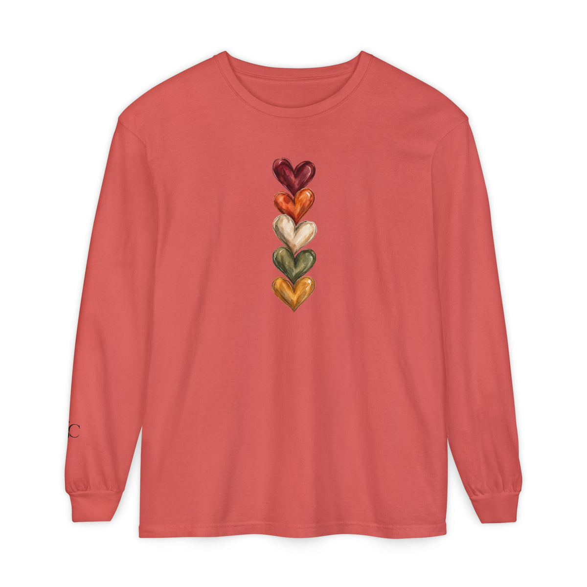 Hearts of Autumn Long Sleeve T-Shirt