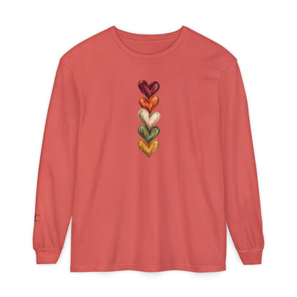Hearts of Autumn Long Sleeve T-Shirt