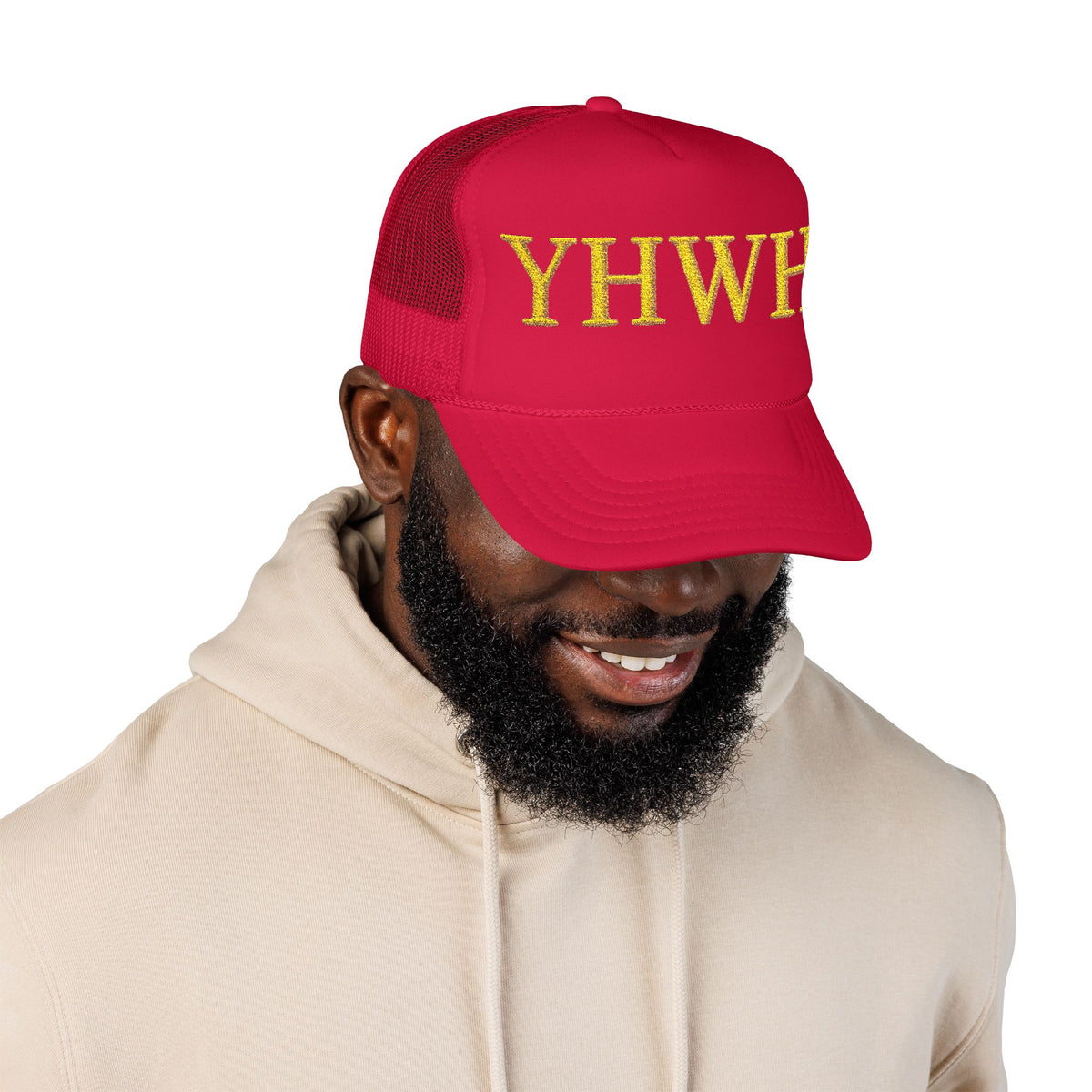 YHWH Embroidered Foam Trucker Hat