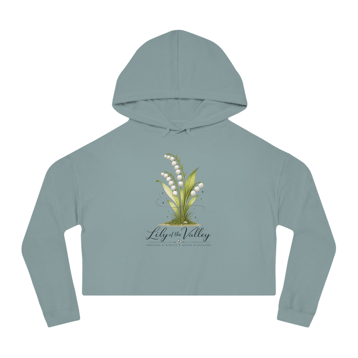 Lily of the Valley Cropped Hooded Sweatshirt