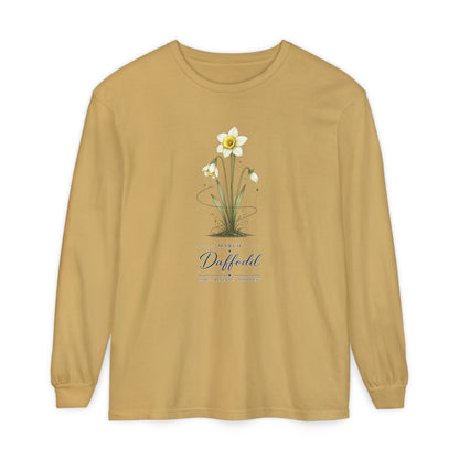 March Birth Flower Long Sleeve T-Shirt